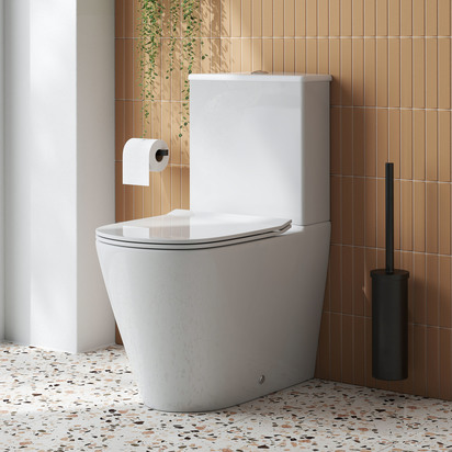 Harbour Acclaim Rimless Back to Wall Close-Coupled Toilet & Soft Close Seat