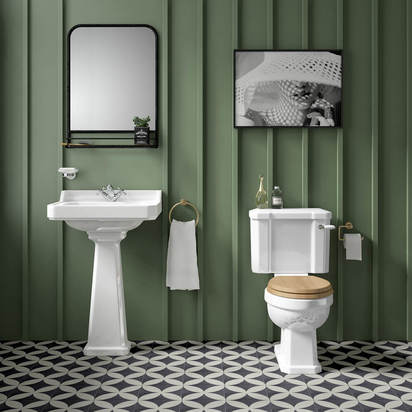 Butler & Rose Catherine Traditional Close Coupled Toilet (Excluding Seat)