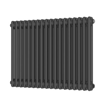 Butler & Rose Designer 2 Column Horizontal Radiator - Matt Anthracite - 600 x 830mm
