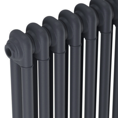 Butler & Rose Designer 2 Column Horizontal Radiator - Matt Anthracite - 600 x 830mm
