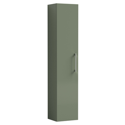 Erin 1433mm Wall Mounted Tall Storage Cabinet - Satin Green