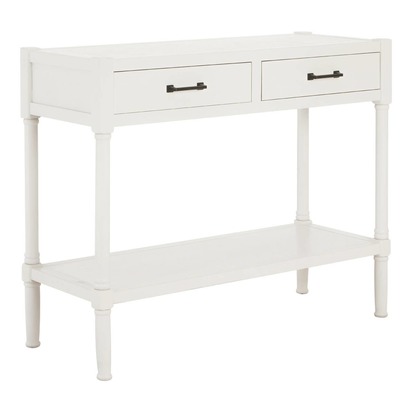 Heritage 2 Drawer White Console Table