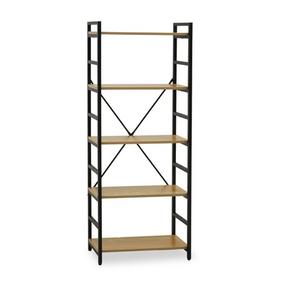 Laxton 5 Tier Light Oak Effect Shelf Unit