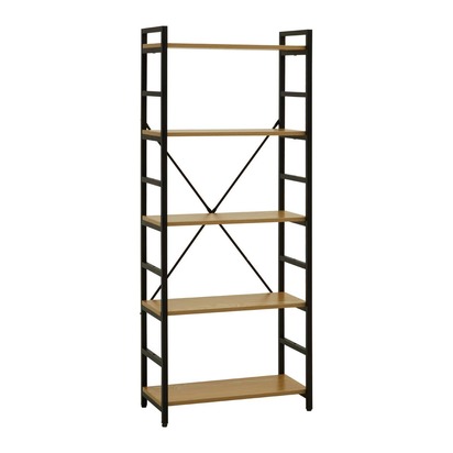 Laxton 5 Tier Light Oak Effect Shelf Unit