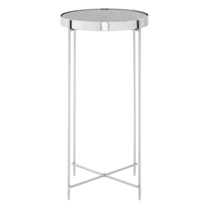Allure Grey Mirror Tall Side Table