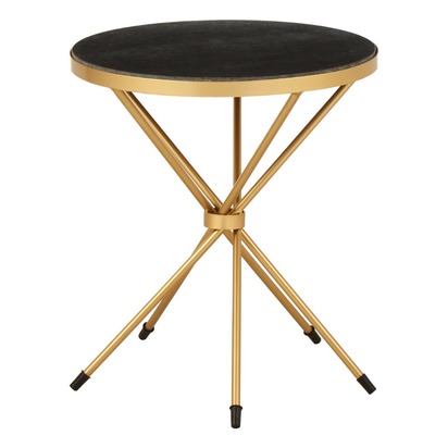 Templar Black Marble Top Side Table