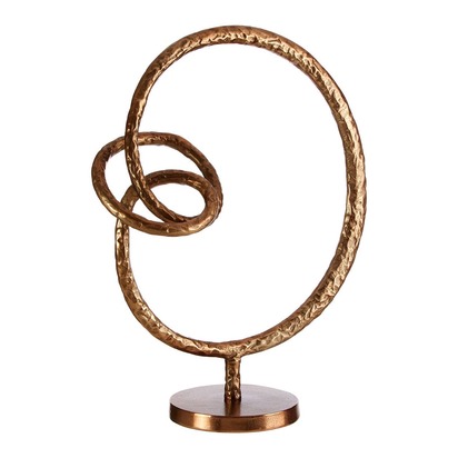 Nexus Round Rough Bronze Sculpture