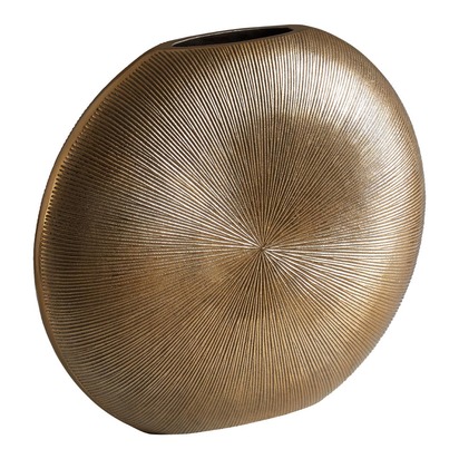 Mararham Large Gold Finish Round Vase