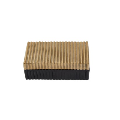 Deomali Small Gold and Black Trinket Box
