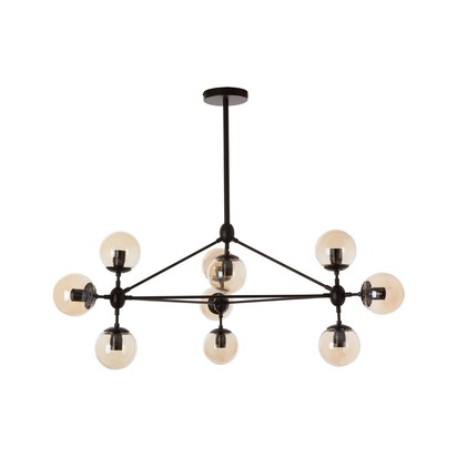 Abira 10 Arm Matte Black Pendant Light