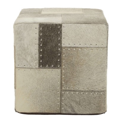 Safira Grey Pouffe