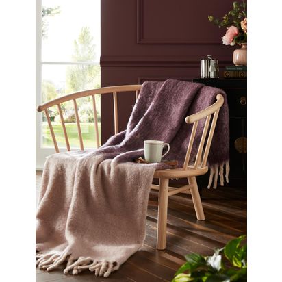 Laura Ashley Bronwen Throw Purple | L130cm x W170cm