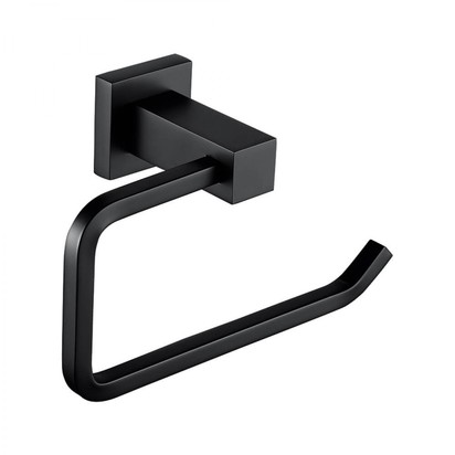 Harbour Clarity Matt Black Toilet Roll Holder
