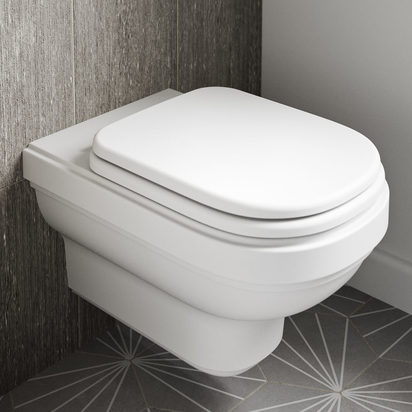 Burlington Riviera Wall Hung Toilet with Soft Close Seat