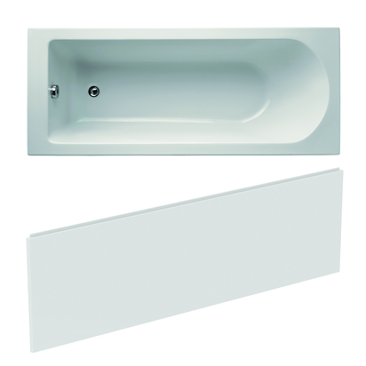 Ideal Standard Tesi Idealform Straight Single Ended Bath & Panel - 1600 x 700mm