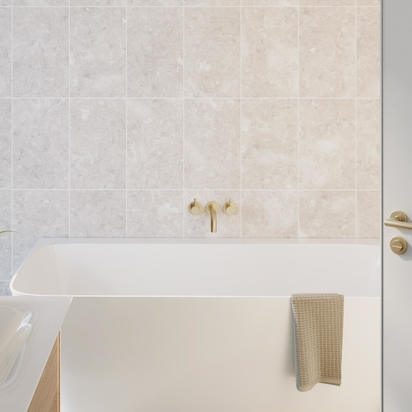 Crosswater MPRO 3 Hole Wall Mounted Bath Filler Tap - Brushed Brass