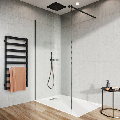Crosswater Gallery 8 455mm Panel & Wall Profile - Matt Black
