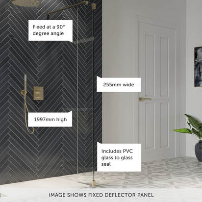 Crosswater Gallery 8 455mm Panel & Wall Profile - Brushed Brass
