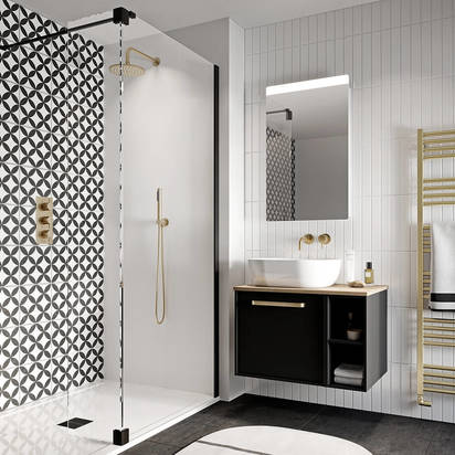 Crosswater MPRO 2 Outlet 3 Handle Shower Bundle - Brushed Brass