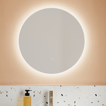 Harbour Vision LED Illuminated Round Bathroom Mirror with Demister Pad - 600mm