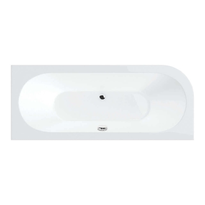 Drench J Shaped Double Ended Corner Bath & Front Panel - 1650 X 725mm - Right Hand