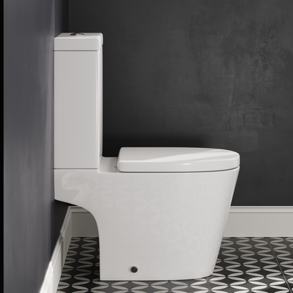 Harbour Clarity Close Coupled Rimless Toilet & Wrap Over Soft Close Seat