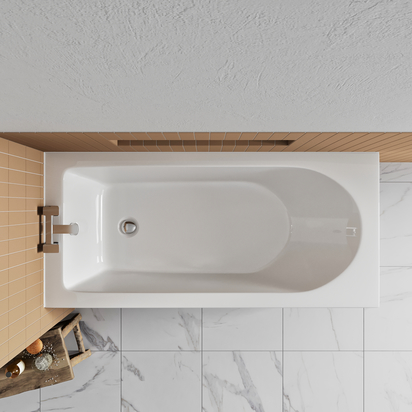 Drench Straight Single Ended Bath - 1500x700