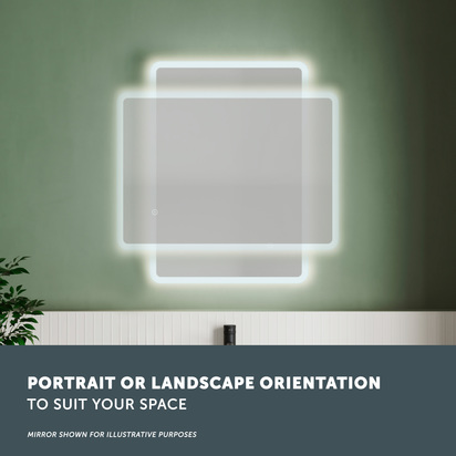 Harbour Clarity LED Mirror with Demister Pad & Colour Change LEDs - 500 x 700mm