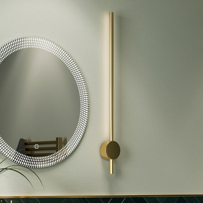 Crosswater Tranquil Pillar Light - Brushed Brass