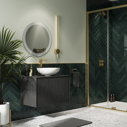 Crosswater Tranquil Pillar Light - Brushed Brass