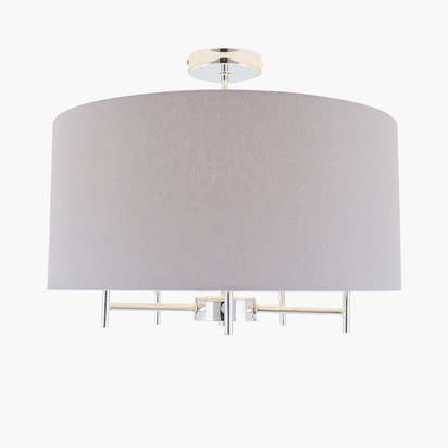 Plaza Drum 5 Light Semi Flush Ceiling Light