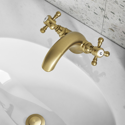 Butler & Rose Beatrice Brushed Brass Basin Mixer Tap