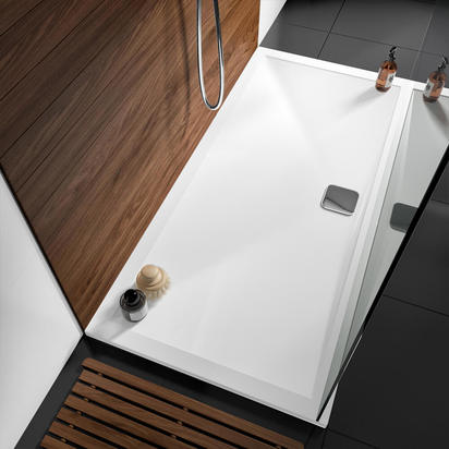 Harbour 28mm Luxury Stone Rectangular Shower Tray - 900x800
