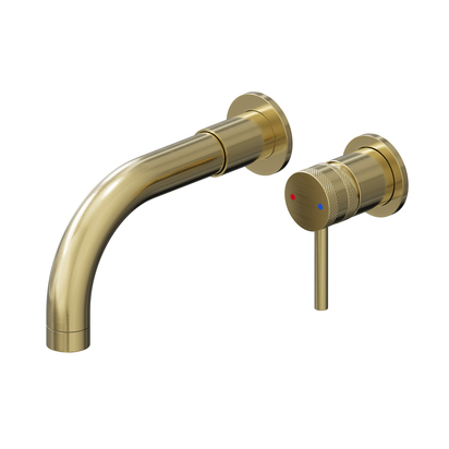Core Wall Mounted 140mm Cloakroom Basin Tap - Brushed Brass
