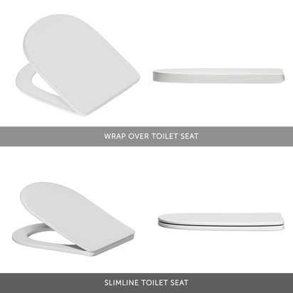 Harbour Clarity Rimless Wall Hung Toilet & Wrap Over Soft Close Seat