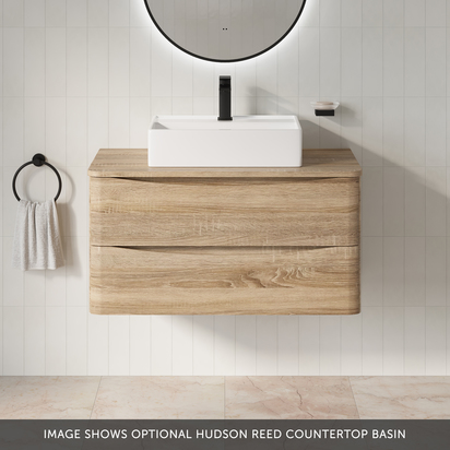 Harbour Origin 900mm Light Oak Wall Mounted Vanity Unit & Countertop