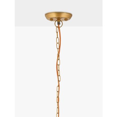 nkuku Quinn Hammer Metal Pendant Ceiling Light, Metallic Brass | H38 x Dia.26cm