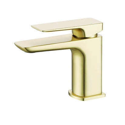 Harbour Status Mini Basin Mixer Tap & Waste - Brushed Brass