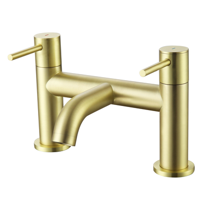 Harbour Clarity Brushed Brass Deck Mounted Bath Filler