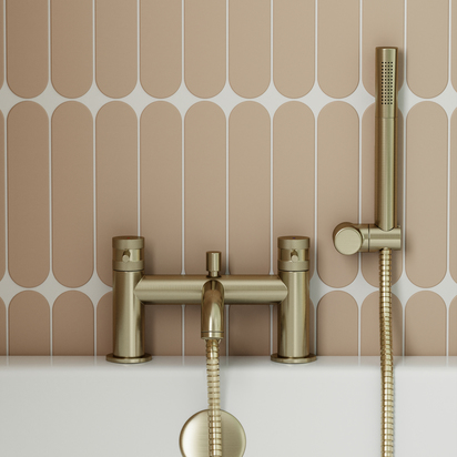 Core Bath Shower Mixer Tap - Brushed Brass