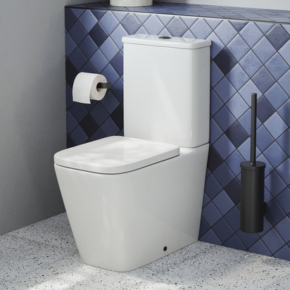 Harbour Unity Rimless BTW Close Coupled Toilet & Wrap Over Soft Close Seat