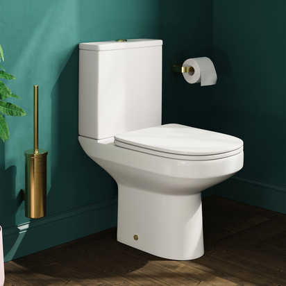 Lorraine Rimless Close Coupled Compact Toilet & Slimline Soft Close Seat
