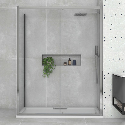 Harbour i8 Easy Clean 8mm Sliding 1200mm Shower Door & 700mm Side Panel