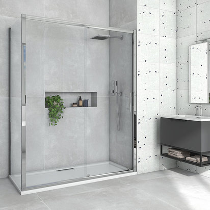 Harbour i8 Easy Clean 8mm Sliding 1200mm Shower Door & 700mm Side Panel