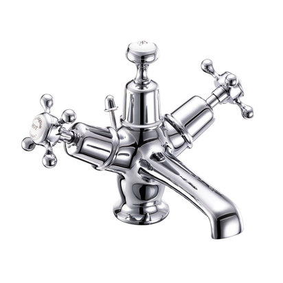 Burlington Claremont Basin Mixer Tap with High Central Indice and Pop-up Waste