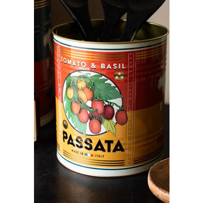 Set Of 2 Passata Storage Tins - Large & Medium