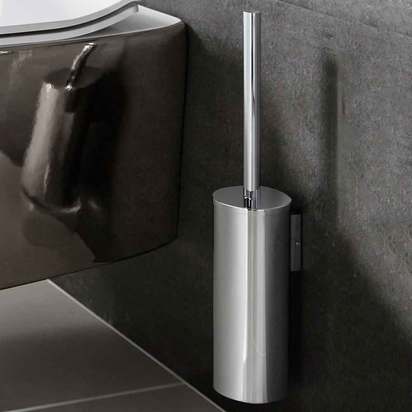 Crosswater MPRO Wall Mounted Brushed Stainless Steel Toilet Brush Set