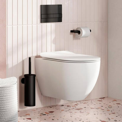 Crosswater Glide II Rimless Wall Hung Gloss White Toilet & Soft Close Seat