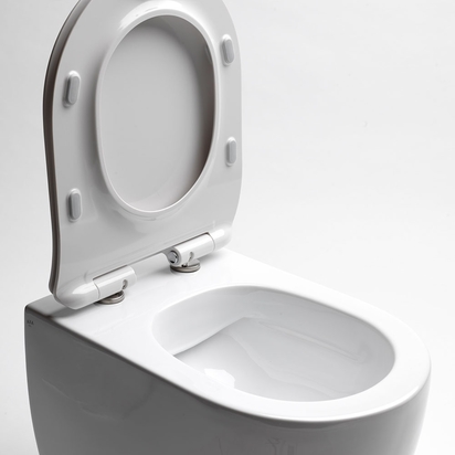 Crosswater Glide II Rimless Wall Hung Gloss White Toilet & Soft Close Seat