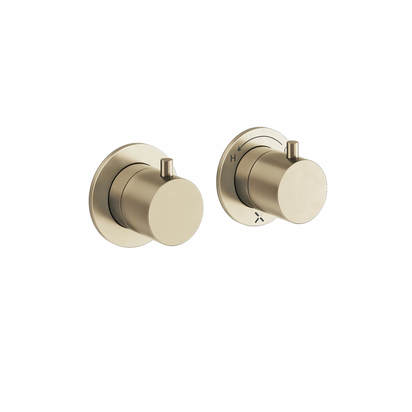 Crosswater Module 3 Outlet 2 Handle Concealed Thermostatic Shower Valve - Brushed Brass